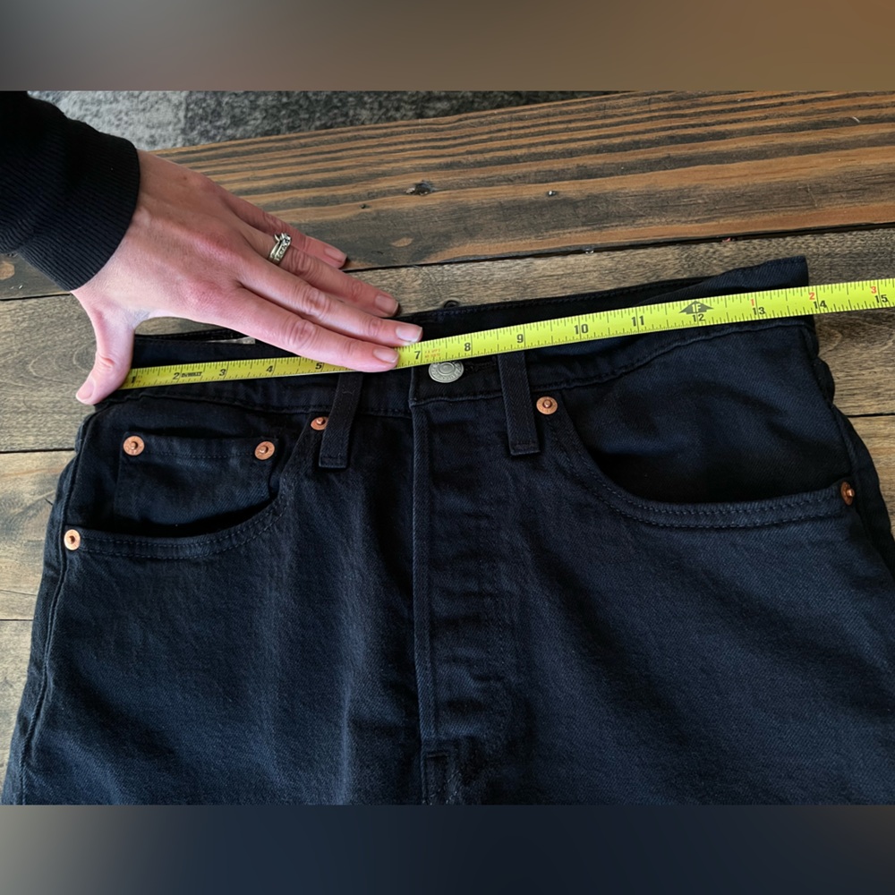 LEVI’S • 501 Original stretch skinny women’s jeans Black Heart high rise red tab - Picture 10 of 15